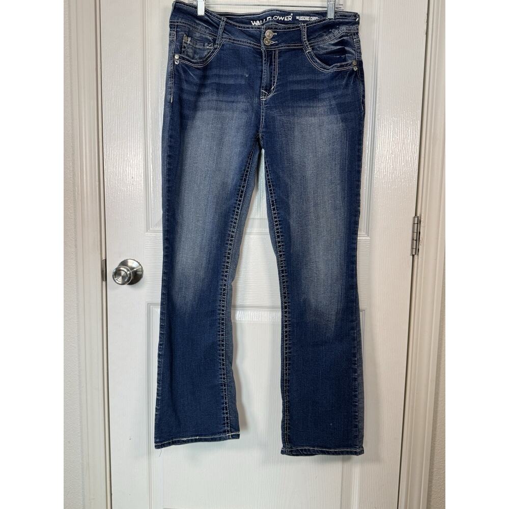 Wallflower Luscious Curvy Jeans Mid Rise Bootcut Blue Denim Size 13 REG Stretchy - Picture 6 of 7